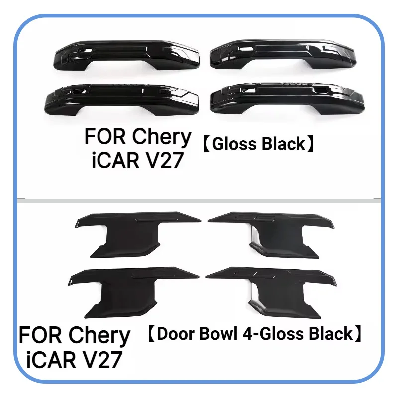 FOR Chery ICAR V27, Stylish Carbon Fiber Style Exterior Decor Kit, Anti-Scratch Durable Easy Install Mod Trim Accessories