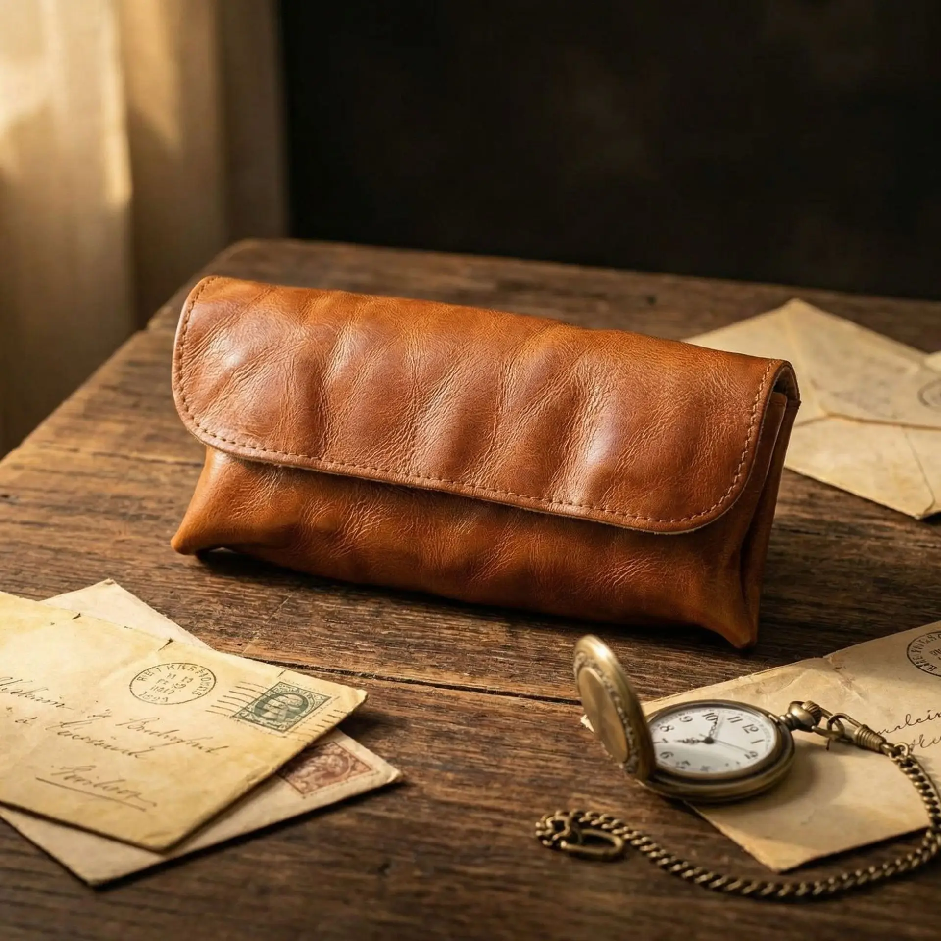 

Портативный дорожный футляр для очков из натуральной кожи, винтажный компактный держатель для солнцезащитных очков и пенал для ручек, легкий кожаный чехол для ручек