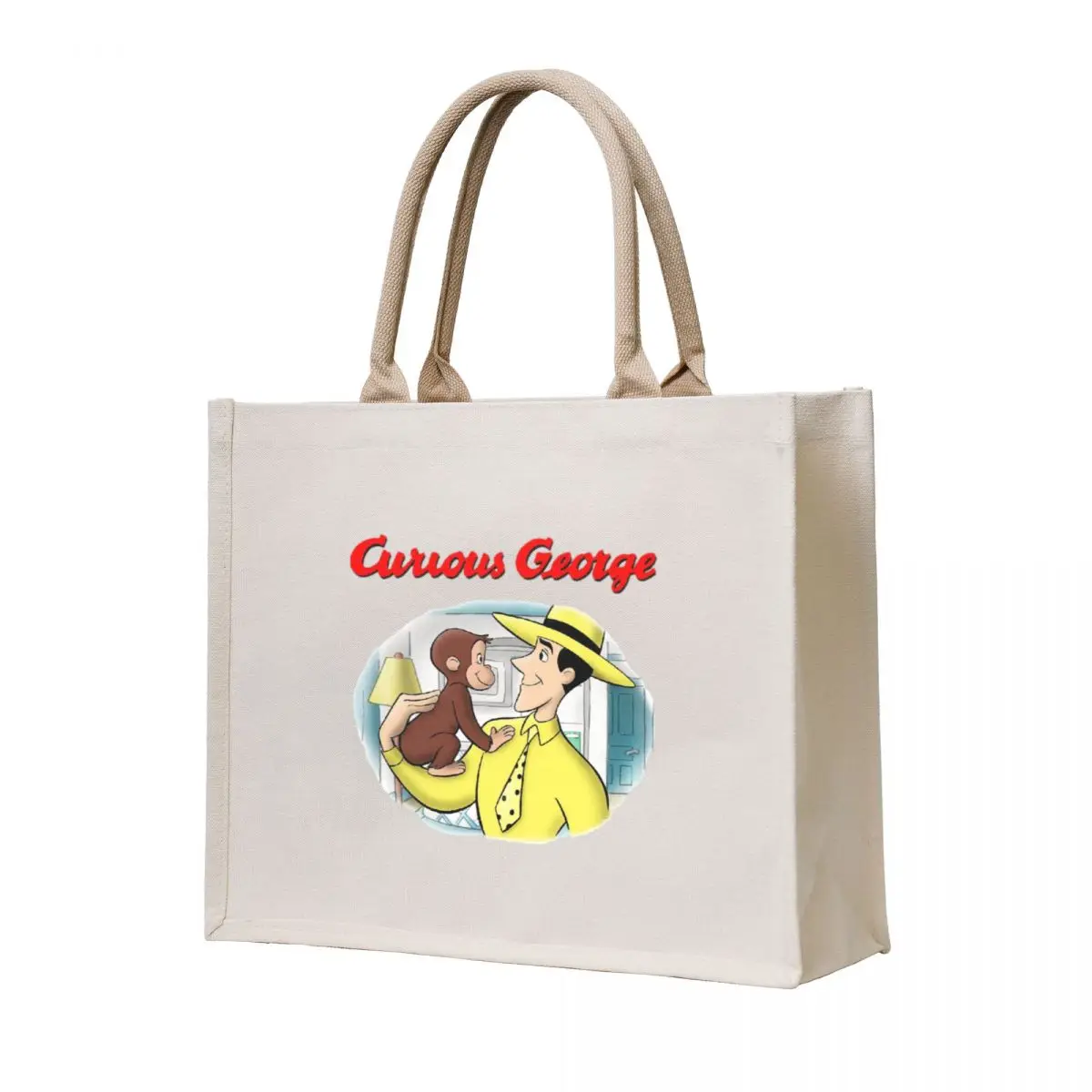 

funny and cute curious george monky Tote Bag Canvas shoulder bag supermarket folding bag Lady bags ecological bags