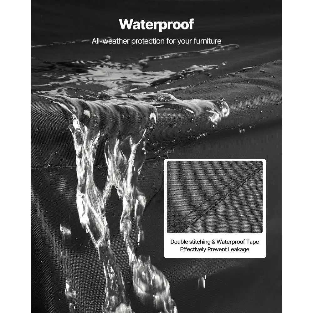 مقاوم للماء في الهواء الطلق 420D الثقيلة كرسي الطاولة حامي أريكة 74x47 بوصة دائم الغبار جميع الأحوال الجوية #3