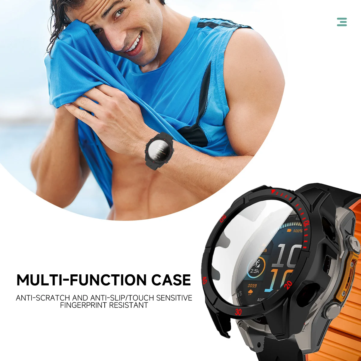 Cinturino + custodia per Garmin Fenix 8 47 51mm copertura in vetro temperato cinturino in silicone magnetico protezione braccialetto QuickFit accessori Fenix8