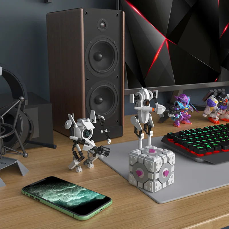 Portal 2 MOC Building Blocks Toy - Popular Game Peripherals Kids Assembly Kit Model Robot Decoration Gift