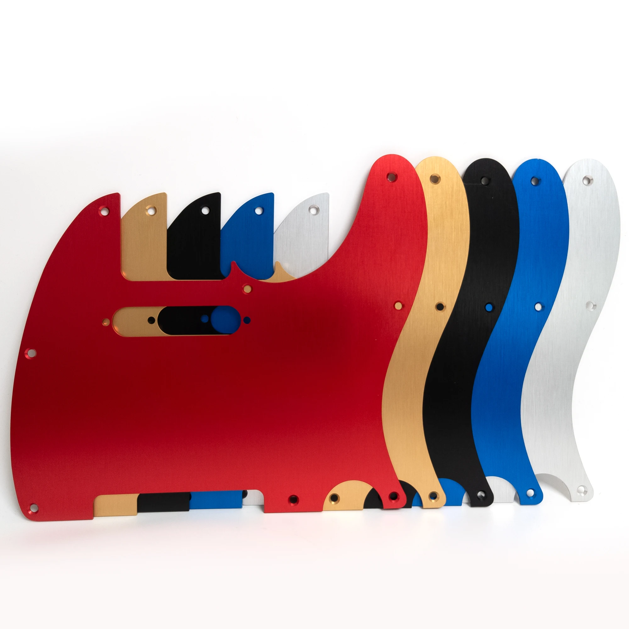 

8-Hole Electric Guitar Pickguard Brushed Aluminum Tele Guitar Scratch Plate Pickguard for TL Guitar with Mounting Screws