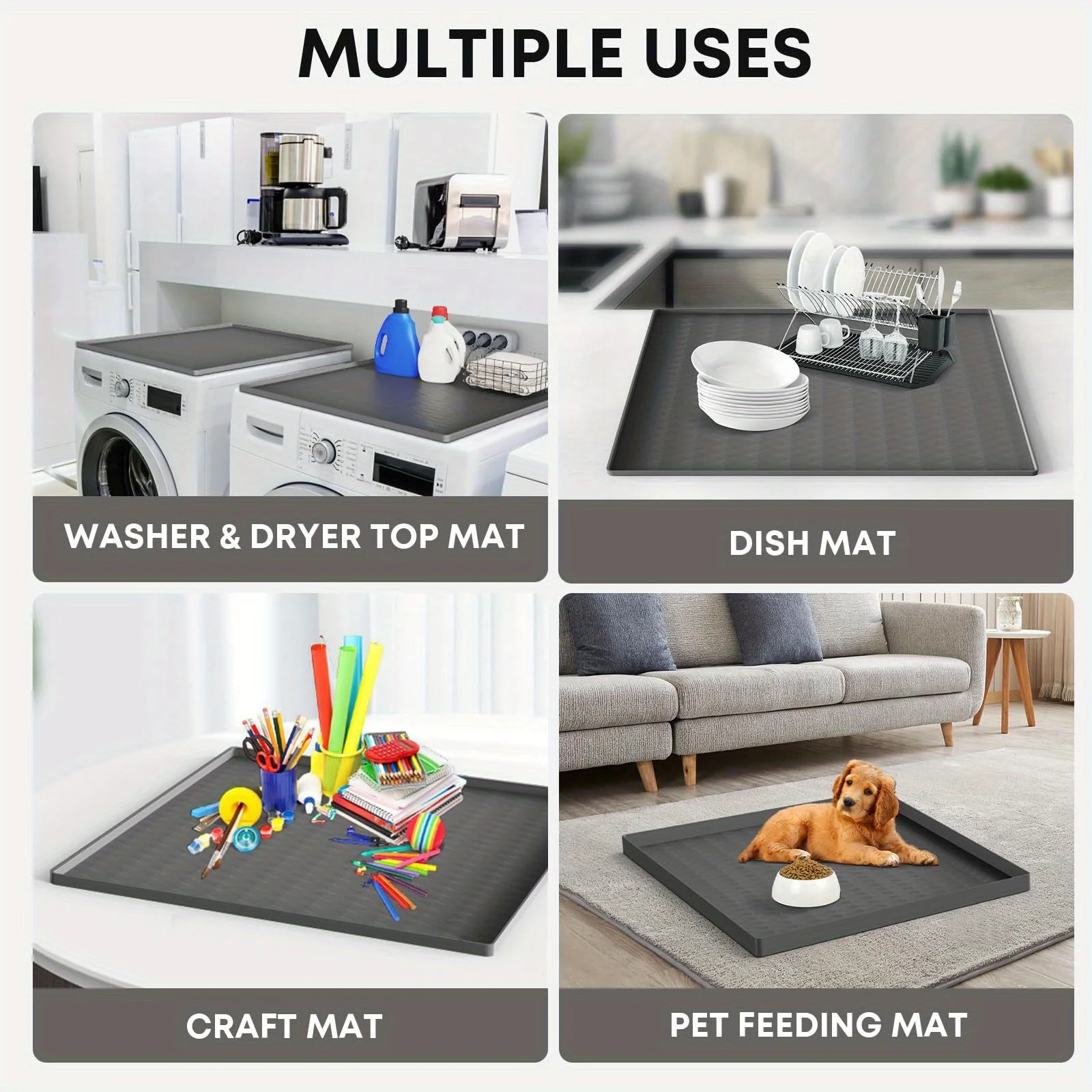 1 Pcs Dryer Cover Silicone Dryer Top Protector Anti-slip Waterproof Protective Cover for  for Washing Machin and Kitchen