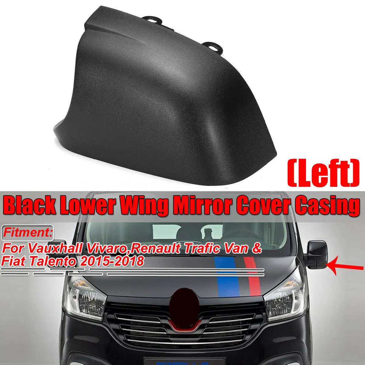 Car Lower Rear View Side Wing Mirror Cover For Vauxhall Vivaro/Renault Trafic Van/Fiat Talento 2015 2016 2017 2018