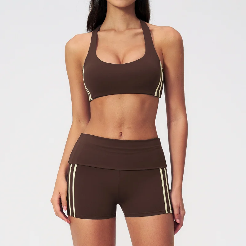 Gym Clothes Woman Summer Yoga Set For Women Butt-lifting Tight-fitting Versatile Fitness Shorts Quick-dry Sports Yoga Wear Sets