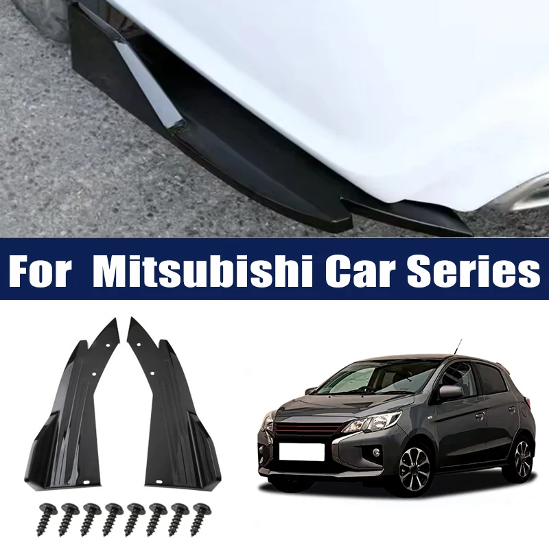 

2pcs Rear Bumper Lip Diffuser Splitter Canard Protector Front Spoiler Body Kit For Mitsubishi Lancer EX Outlander ASX Pajero