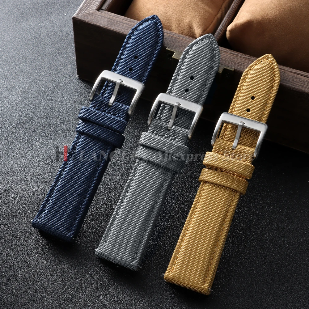 

Водонепроницаемый ремешок для часов из парусины 20 мм 22 мм, быстросъемный, для Seiko, Omega, прочный нейлоновый, мужской, военный, сменный ремешок