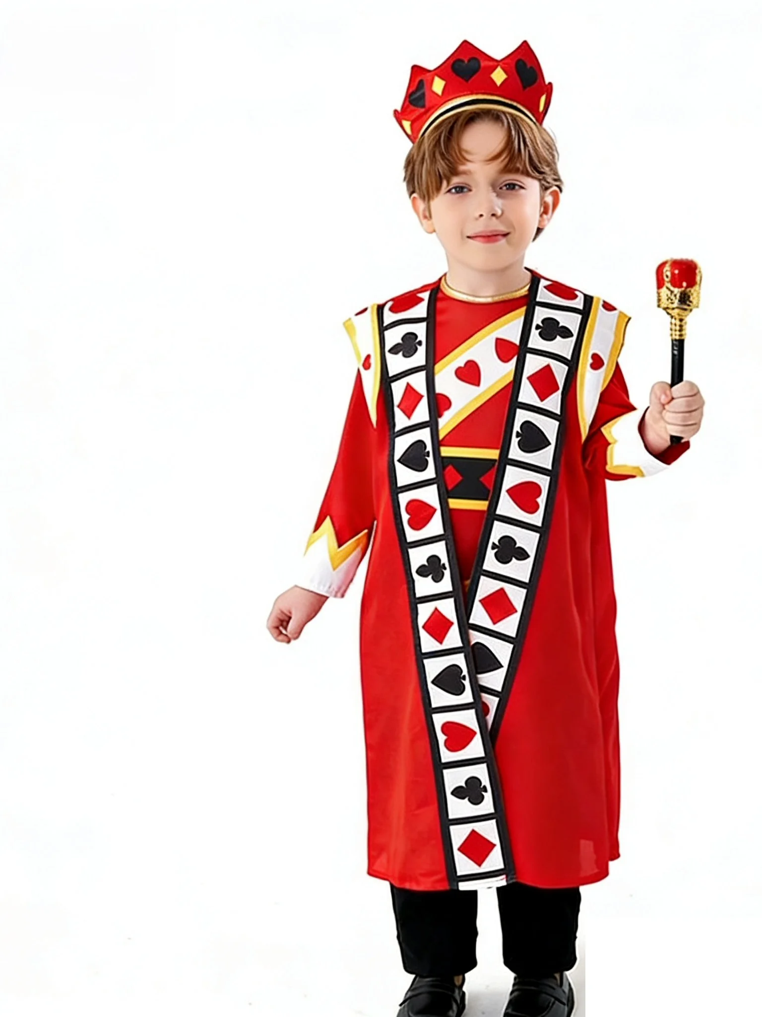 loween-red-heart-king-costume-children's-cosplay-poker-theme-par-stage-performance-outfit-polyester-fiber-00-stage-cos