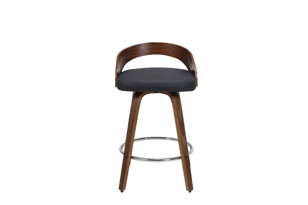 Simple Curvy European Wooden Leg Swivel Plywood Bar Chair Bar Stool Bar Furniture Commercial Furniture Modern 1086PCS 100PCS