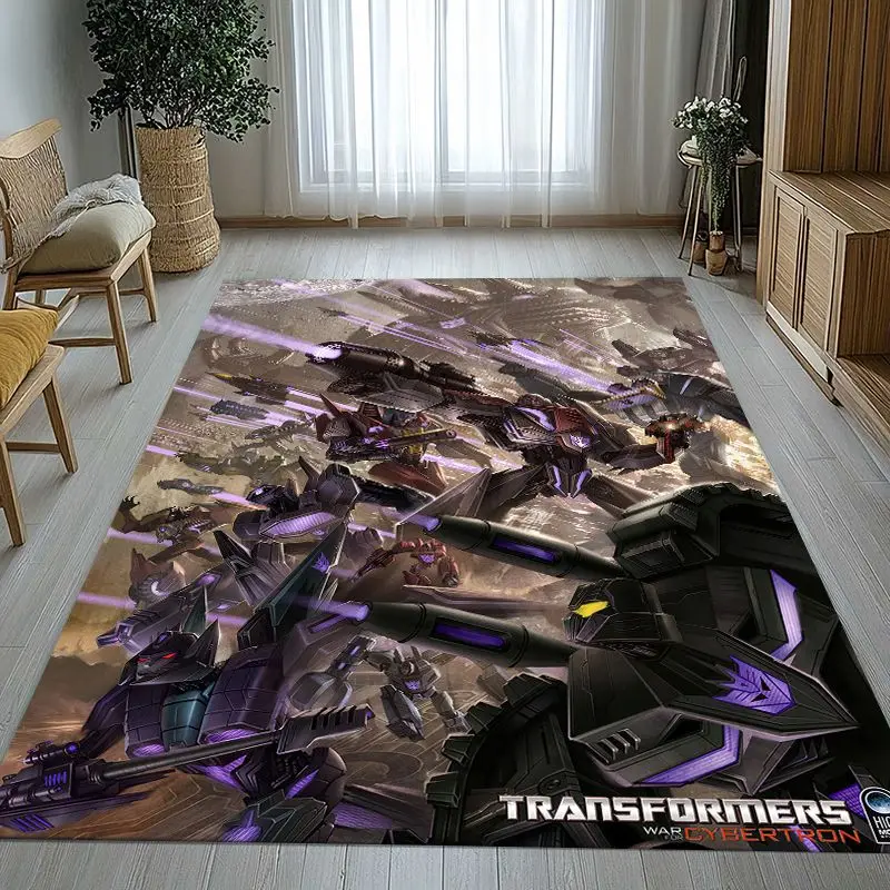 Classic T-Transformers Cartoon Living Room Non-Slip Area Rug Soft Carpet for Bedroom  Playroom Sofa,Home Decor Doormat Gift