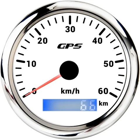 85-мм GPS-интегрированный Спидометр С 7-цветной Подсветкой Для Лодок