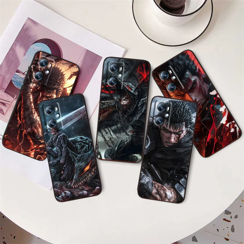 Anime B-Berserk Cool For OPPO Find X6 X5 X3 A54S A5 A94 A16 A53S A57 A74 A72 A98 A78 A96 A9 5G Black Soft Phone Case