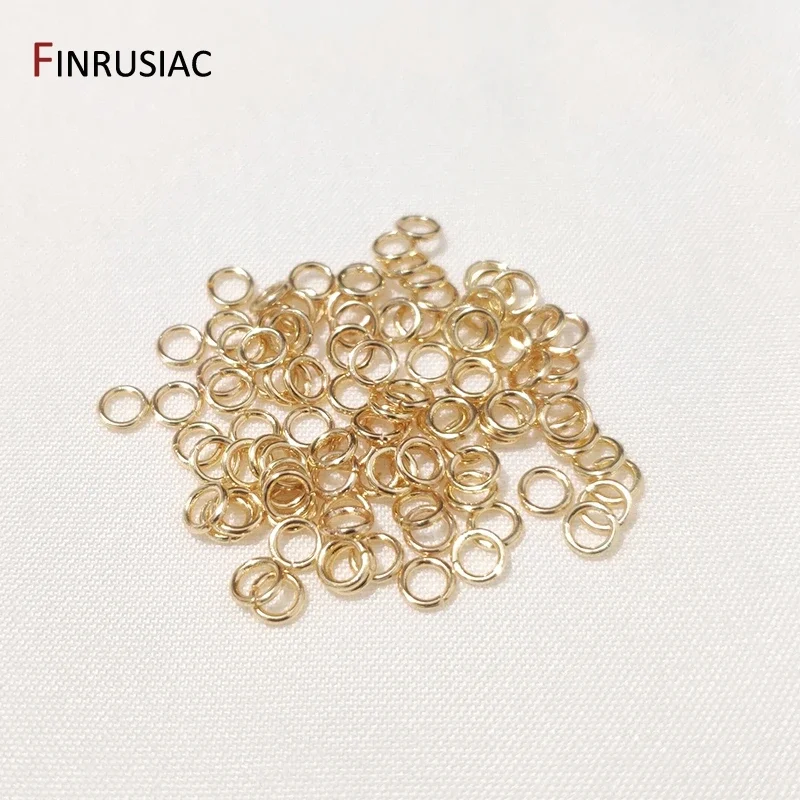 DIY Open Jump Rings For Jewelry Making Accessories,14k Real Gold Plated Brass Metal Material Connecting Ring Wholesale