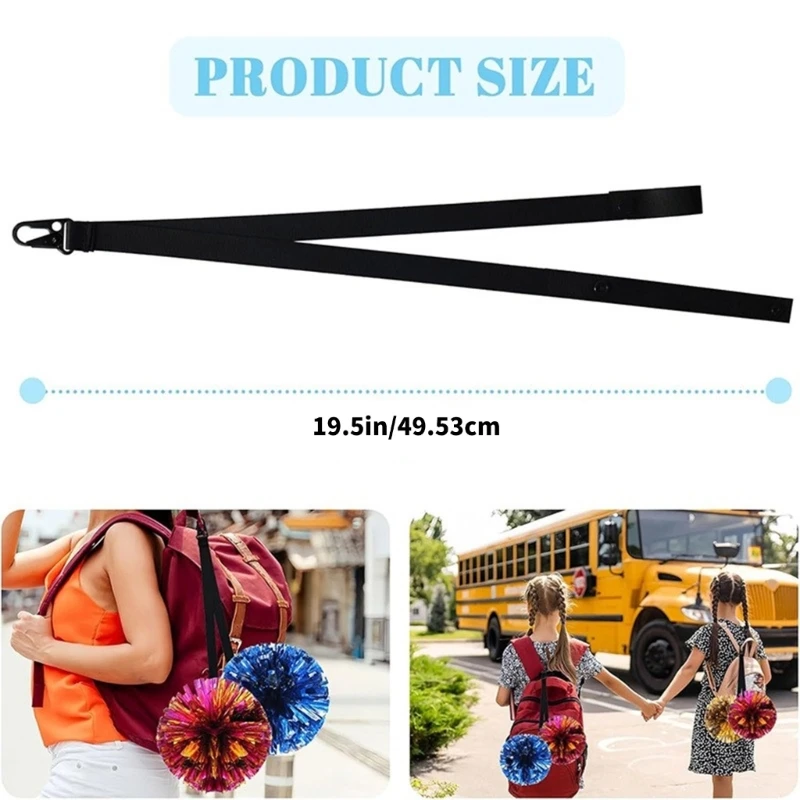 Cheerleader Poms Storage Holder Strap for Cheer Backpack Cheerleading Accessory N58B