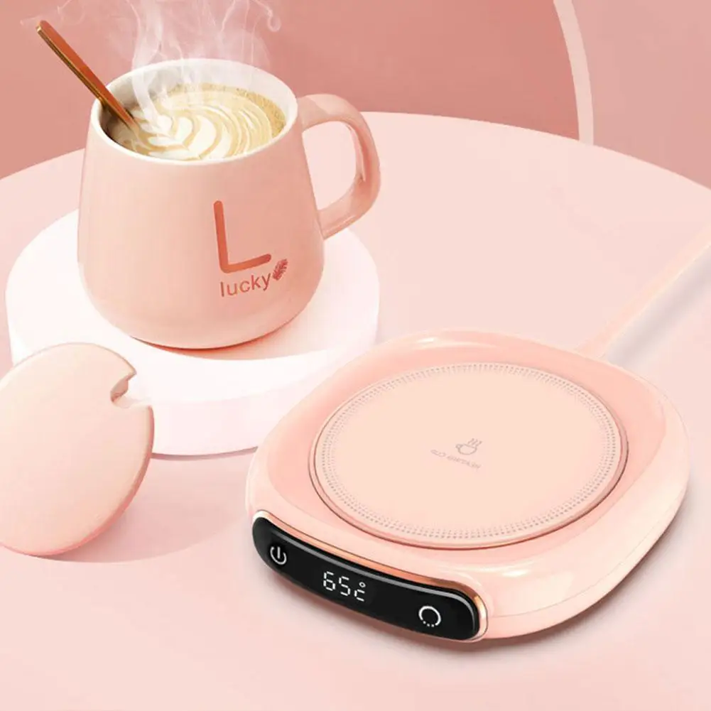 Mini Portable USB Cup Warmer 3 Gear Coffee Mug Heating Coaster Smart Thermostatic Hot Plate Milk Tea Water Heating Pad Heater