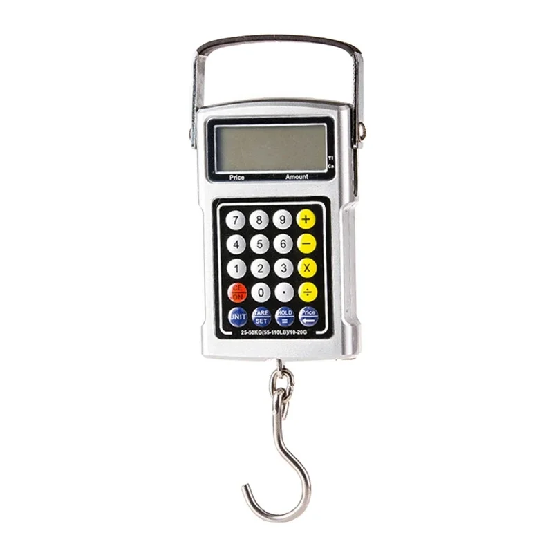 Multifunctional scale with measuring tape/Thermometer/strip/calculator/price/watch