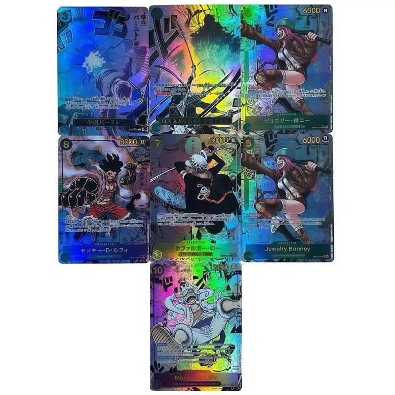 

7 шт./компл. One Piece Monkey D. Luffy Usopp Jewelry Bonney DIY самодельные цветные флэш-карты аниме игровая коллекционная карта подарочная игрушка