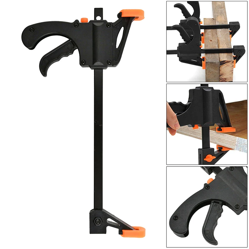 Set di clip per morsetto per barra da lavoro per la lavorazione del legno Morsetto per lavorazione del legno duro Clip a sgancio rapido a cricchetto Gadget per utensili manuali per carpenteria fai-da-te