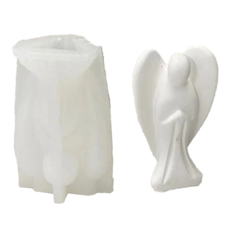 3D Angel Silicone Mould Smooth Festive Theme Mold Gypsum Molds for Ornament Plaster Making Moulds