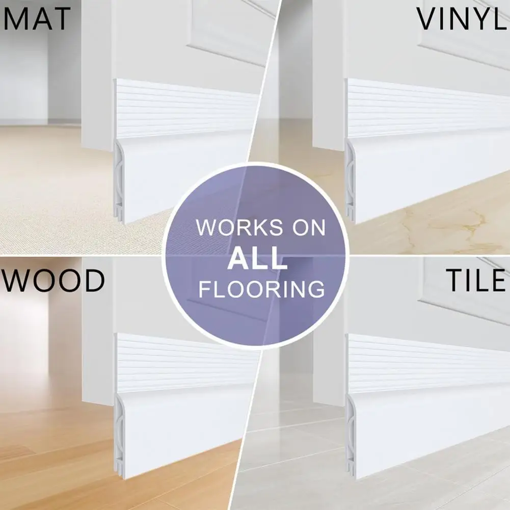 

Door Sealing Strip Noise Reduction Door Seal 1m Door Bottom Sealing Strip Under-door Sweep Weather Stripping for Light Noise