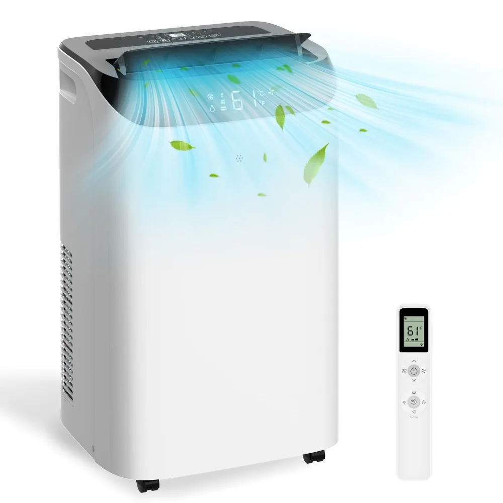 

New 14,000 BTU Portable Air Conditioner Cools Up To 700 Sq.Ft, 3-IN-1 Quiet Portable AC Unit with Remote Control for Large Room