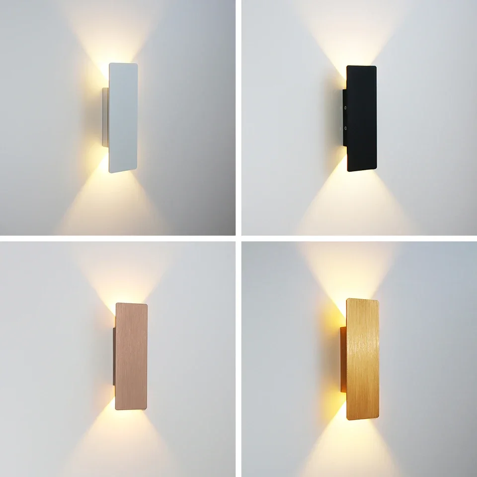 Modern Light Emitting Diode Aluminum Wall Lamps Interior AC85-265V Bedroom Living Room Home Lighting Aisle Corridor Apartment