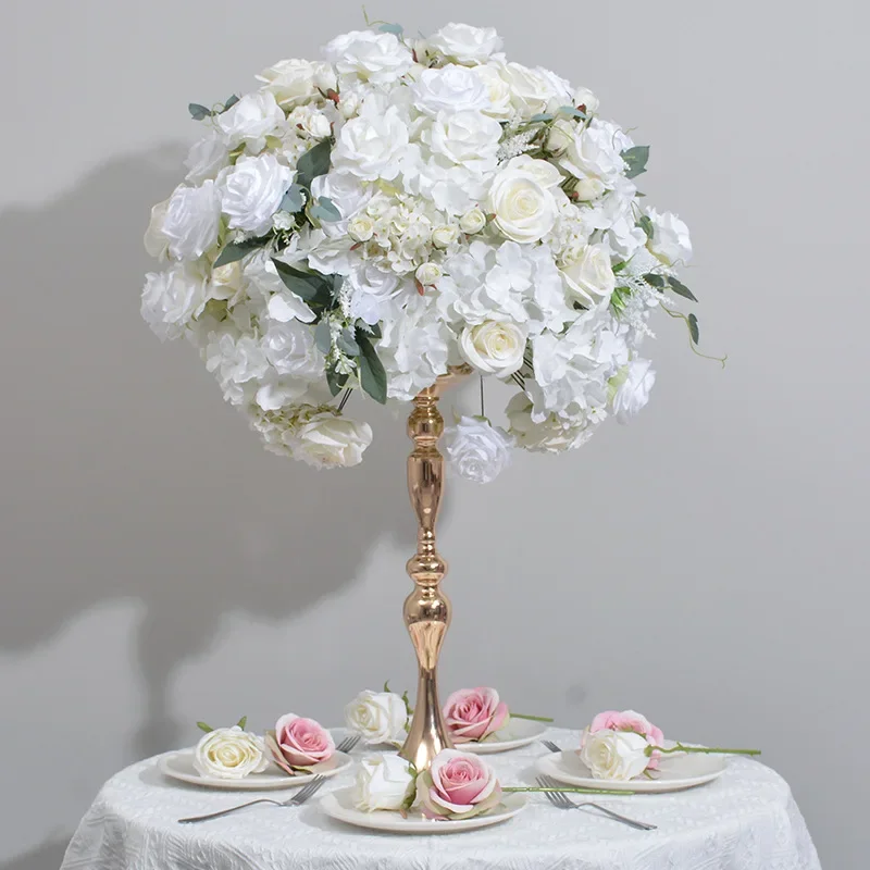 New Wedding Table Flower Ball Wedding Arrangement Stage Exhibition Hall Decoration Simulation Hydrangea Rose Ball