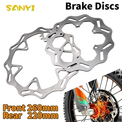 Motorcycle 260mm 220mm Front Rear Brake Discs Rotors Set For KTM SX SXC SXF EXC EXCF XC F XCW 250 300 350 450 500 1998-2020