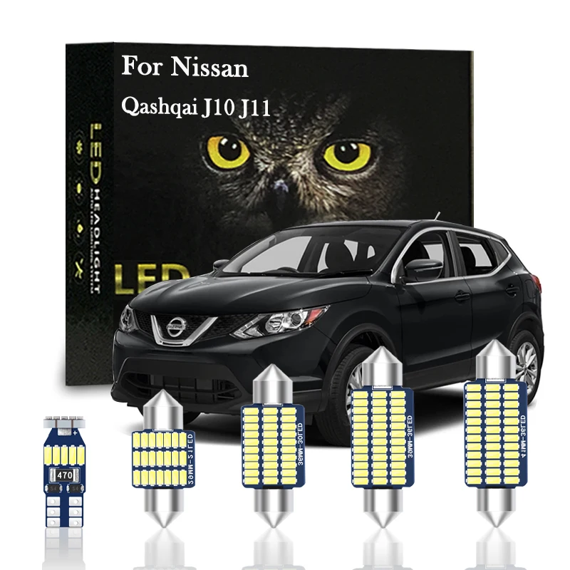 Canbus For Nissan Qashqai J10 j11 2007 2008 2009 2010 2014 2015 2016 2018 2019 2020 2021 Accessories Interior Lights LED