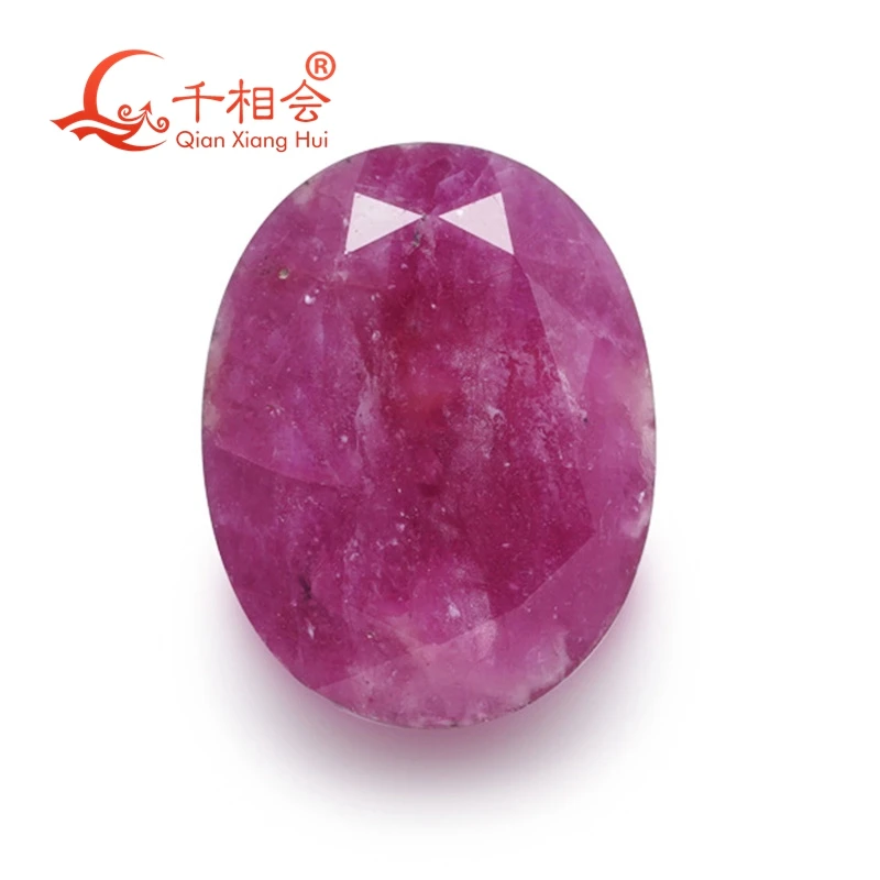 روبي طبيعي 2.4 قيراط شكل بيضاوي قطع فاخرة لون أحمر عتبة ديكور أحجار كريمة مفكوكة هدية معتمدة من قبل GRC