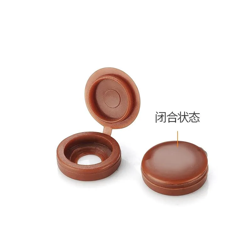 100Pcs Practical Hinged Plastic Screw Fold Snap Protective Cap Button Nuts Cover Bolts Protect Furniture Exterior Decor Hardware