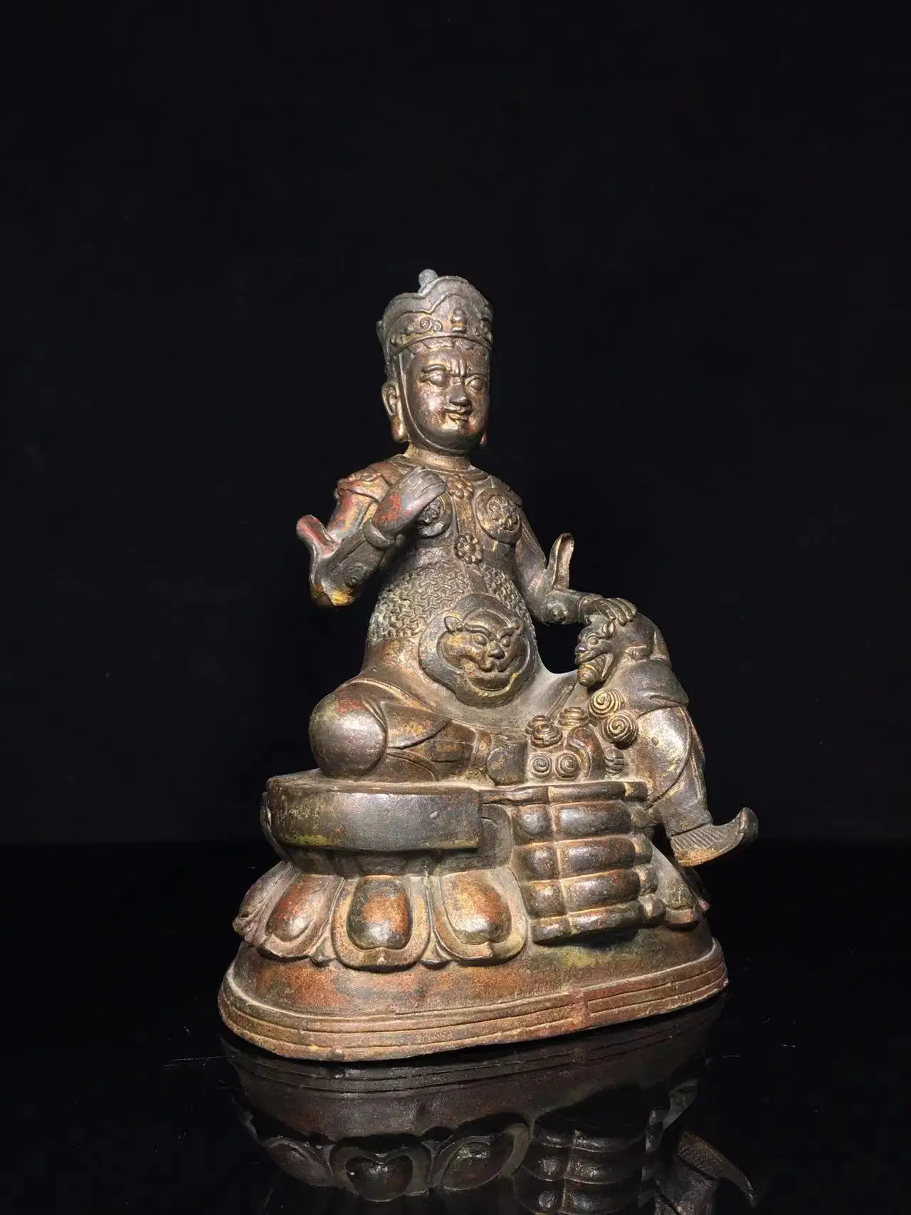 

Rare old Handmade copper Treasurer buddha statue,#02,Free shipping