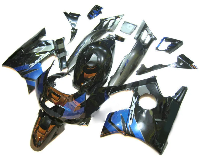 High quality fairing kit for HONDA 91 92 93 94 CBR 600 F2 black blue CBR600 1991 1992 1993 1994 fairings-Hey