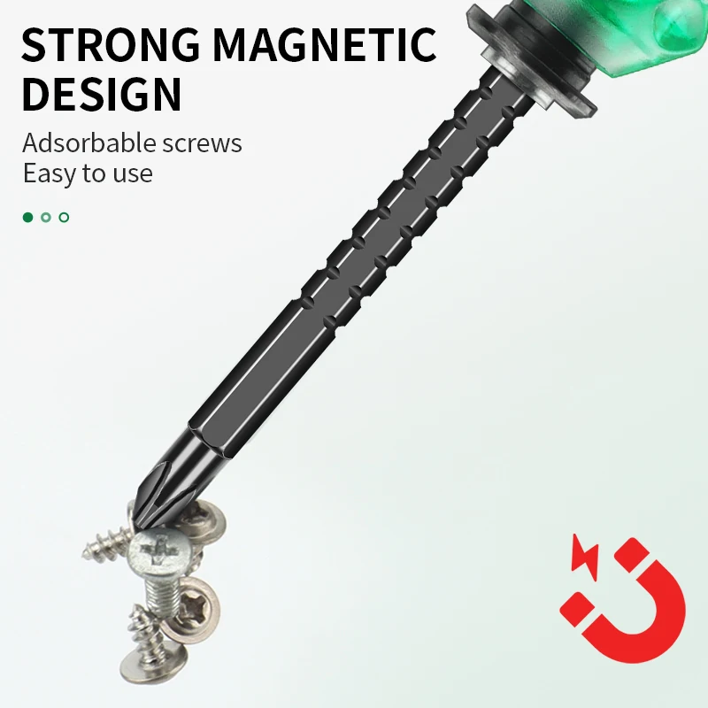 LUXIANZI Ratchet Telescopic Screwdriver Magnetic Dual End Slotted Philips Screw Driver Home Multifunctional Repair Hand Tool