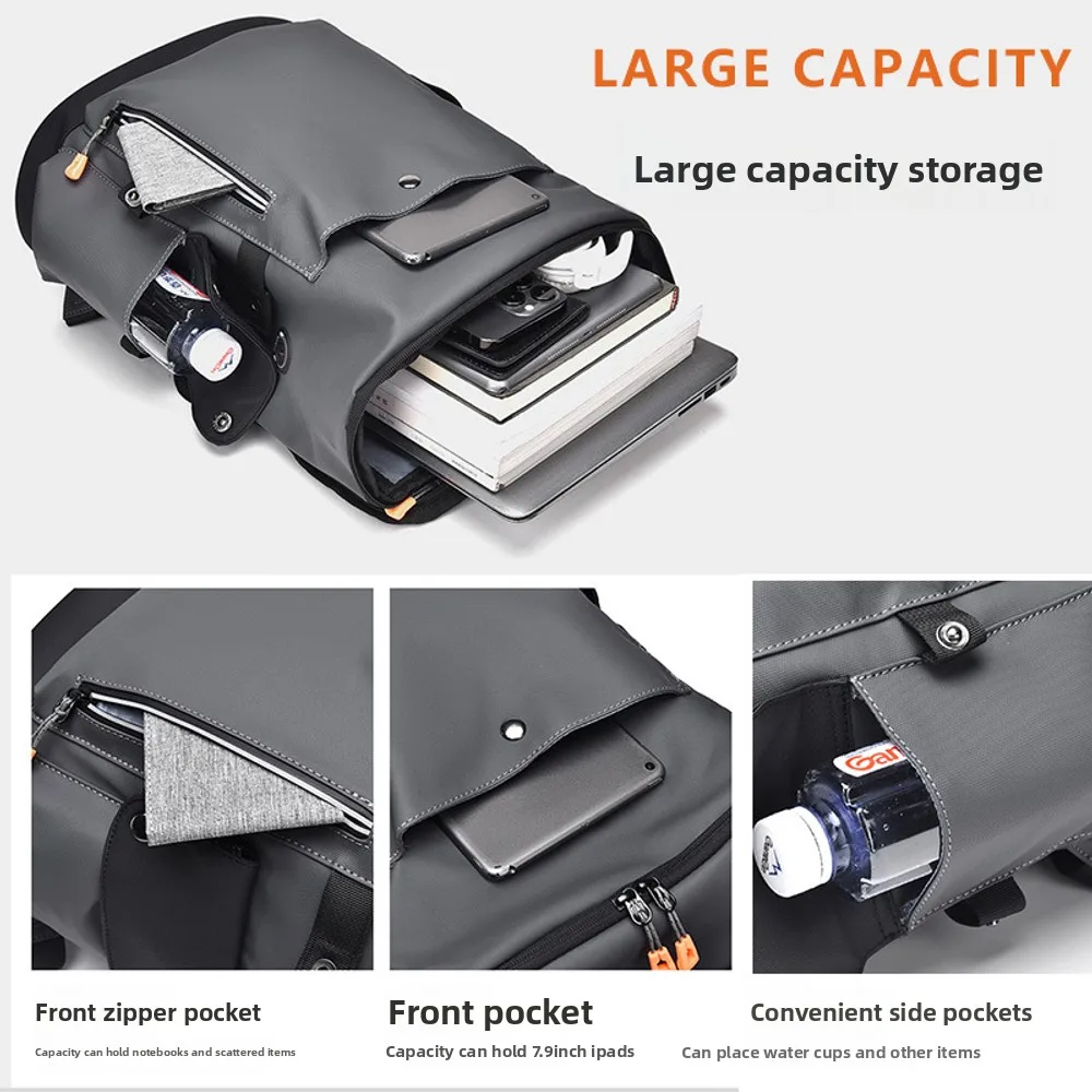 Nowy plecak biznesowy męski 2025, plecak o dużej pojemności, torba podróżna na laptopa, funkcjonalna torba robocza, modna skóra PU