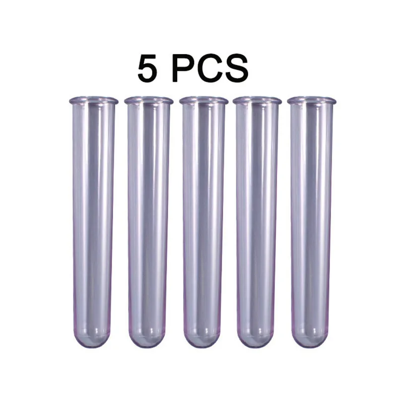 5pcs/set Acrylic Test Tube for Diy Handmade Home Decor Flower Pot Silicone Mold Clay Pottery Tools Display Accessories