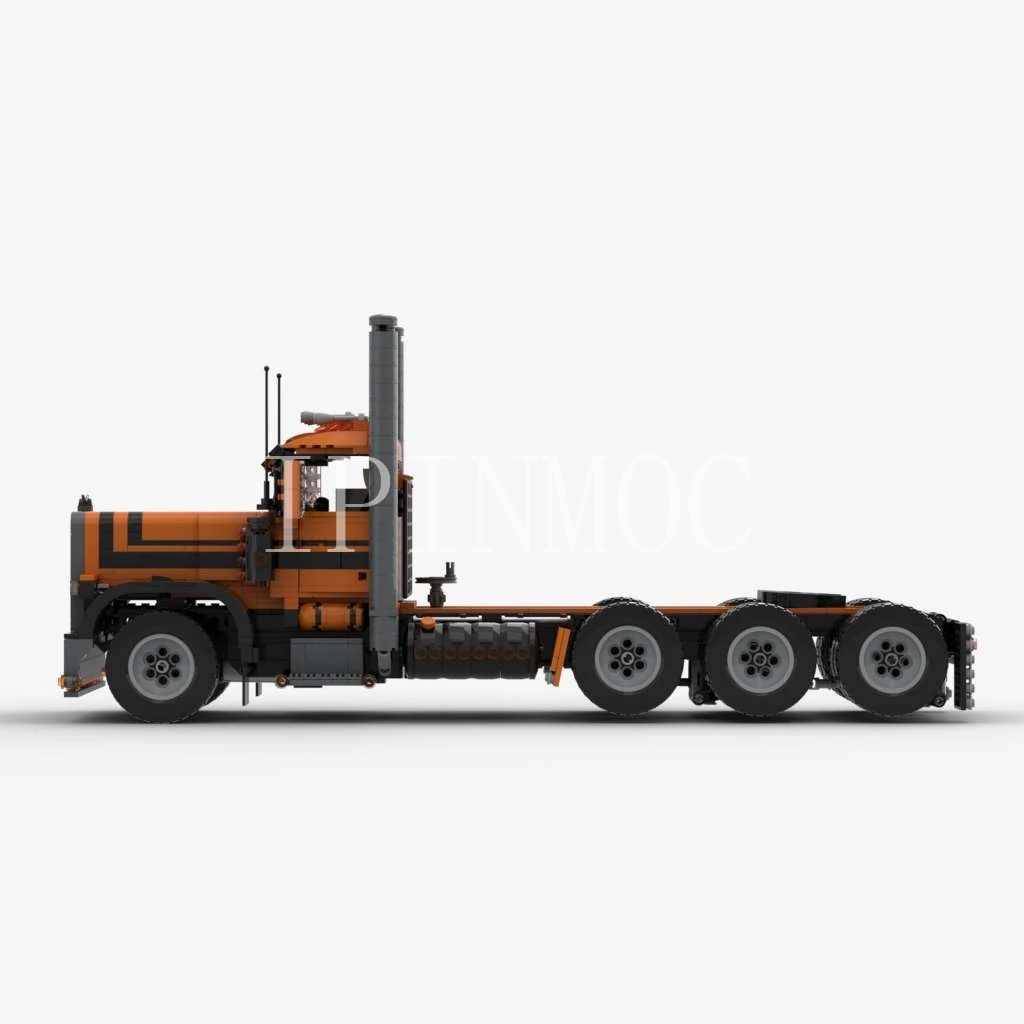 Moc-4533 P389 Heavy Truck & Moc-4783 1:17 Scale Tipper Trailer With PDF Drawings Building Blocks Bricks Christmas Gift