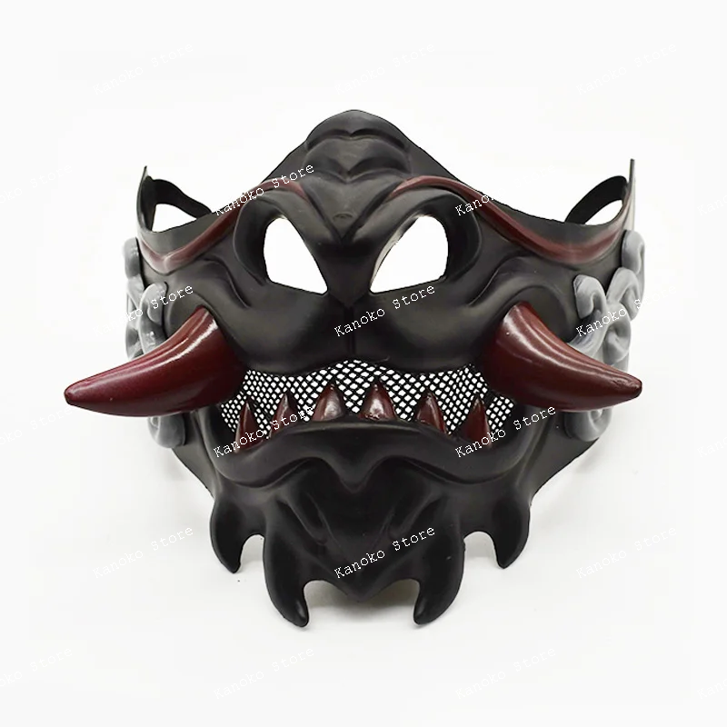 

Halloween Red Bono Wolf Fang Demon Black Warrior Japanese and Korean Series Dress Up