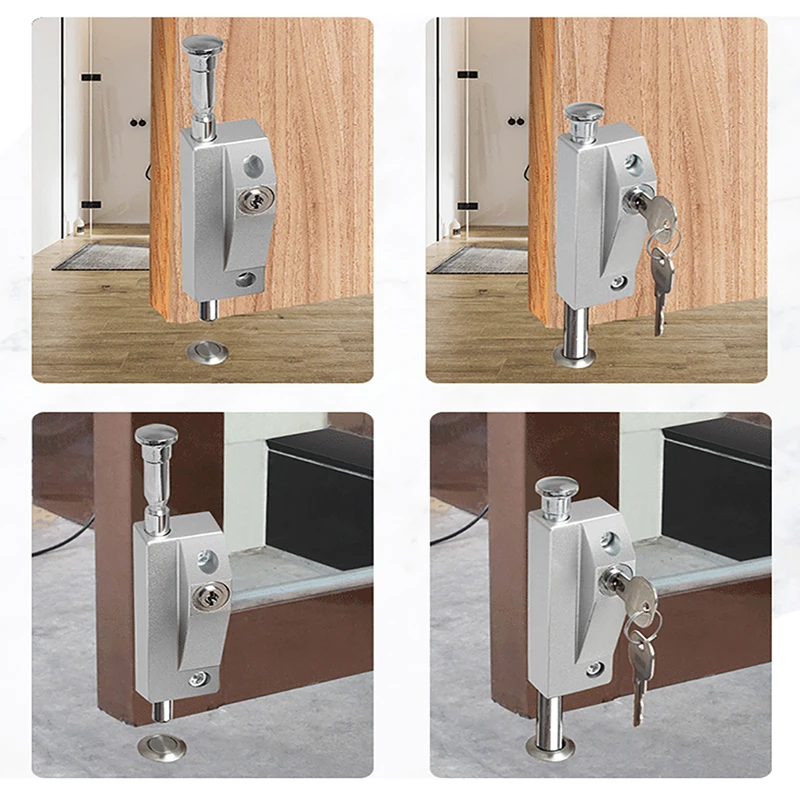 1PCS Revolving Door Spring Latch Lock Waterproof Easy to Use Sturdy Hardware Spring Lock for Commercial Use Shop Toilet Bathroom