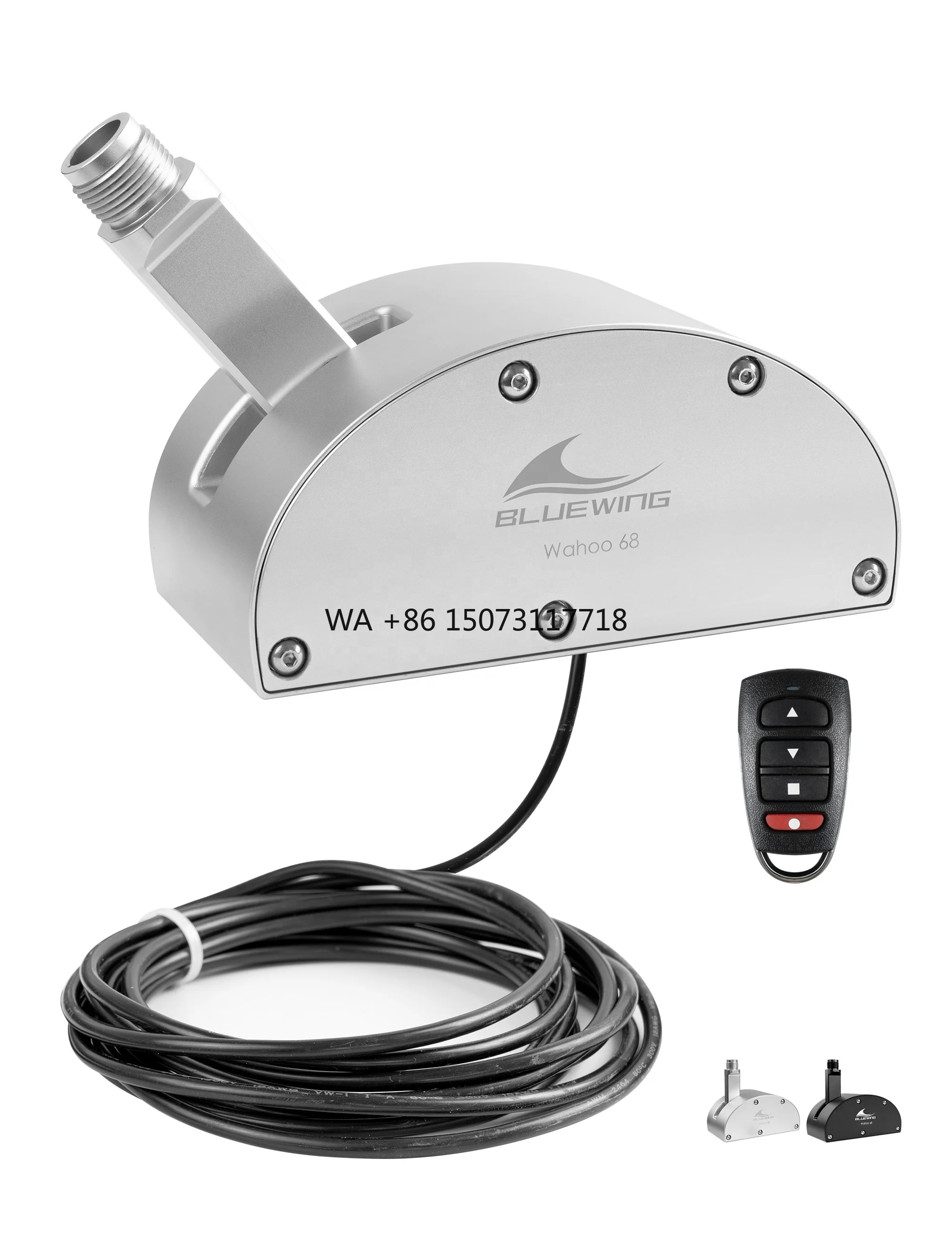 

Wireless Antenna Mount with Remote Control for Boat T-Top Auto Adjustment 90° IP66 Waterproof Aluminum for Marine Use