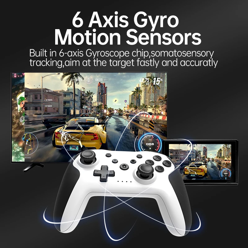 Wireless Controller BT 2.4G For Nintendo Switch Pro PC Tablet PS3 Tesla Shock Joystick Gamepad Lag-free Gaming Experienc