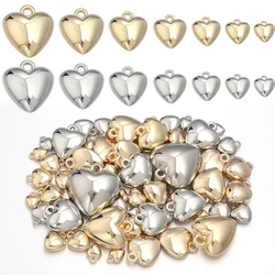 20pcs/lot Electroplated CCB Peach Heart Pendant For DIY Handmade Bracelet Necklace Jewelry Making Accessories
