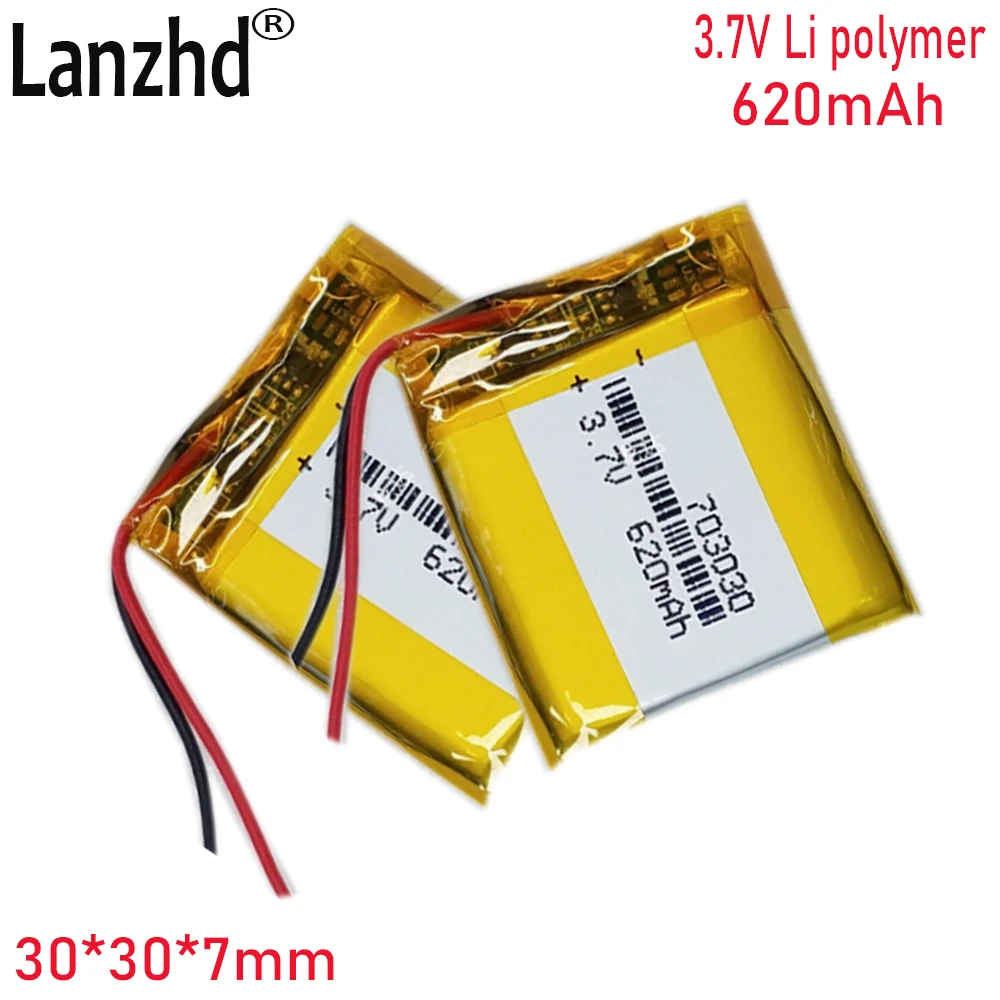 1-20pcs 3.7V Li Polymer lithium battery 703030 753030 753031 For Children's phone Watch Smartwatch 620mAh battery