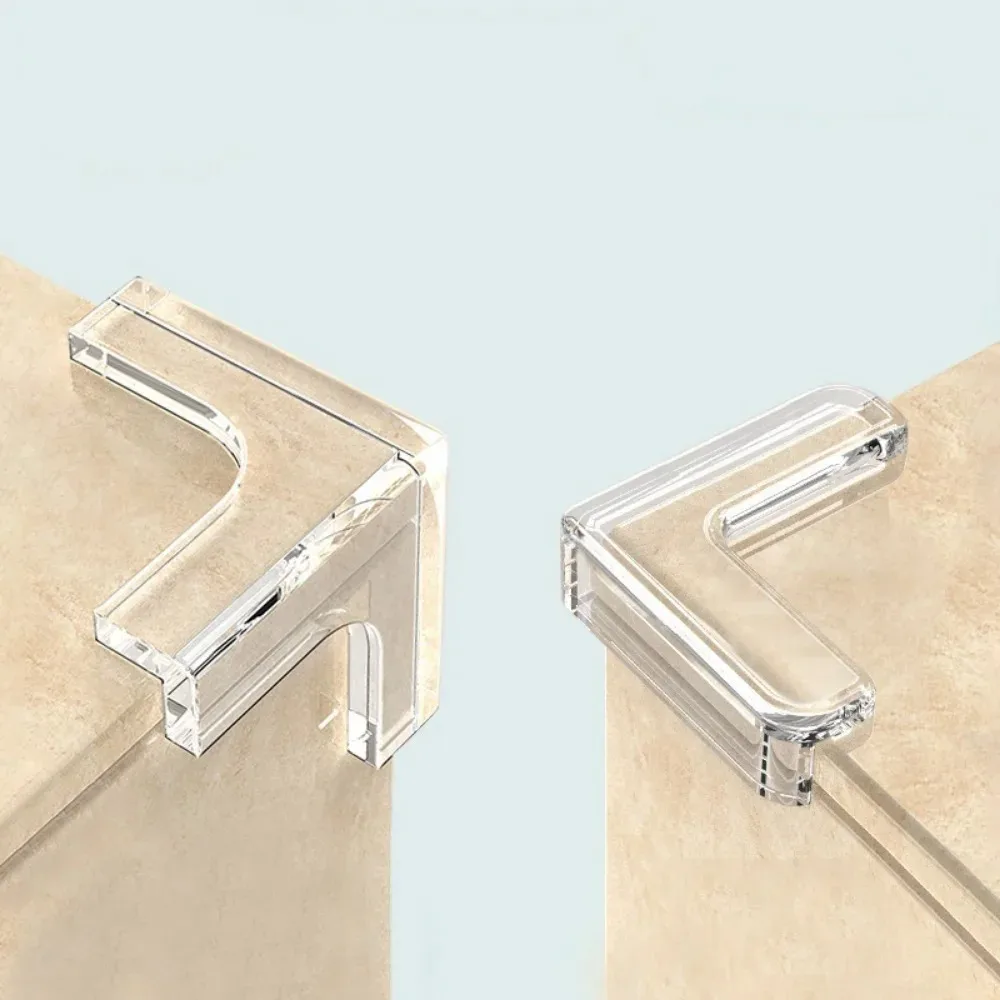 4Pcs Baby Safety Silicone Protector Table Corner Edge Protection Cover Transparent Anti Collision Soft Guard Home Tool