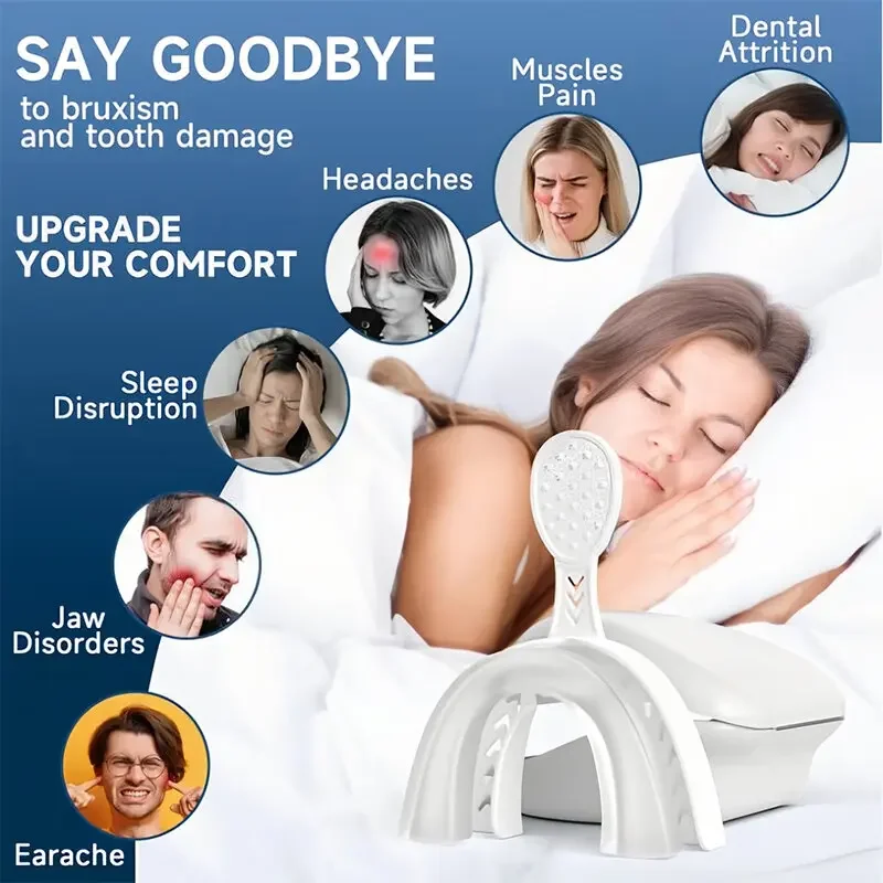 Protector bucal moldeable con bandeja para dormir, estiramiento, bruxismo, protección dental, bandeja blanqueadora, retenedor Dental, 2 uds.