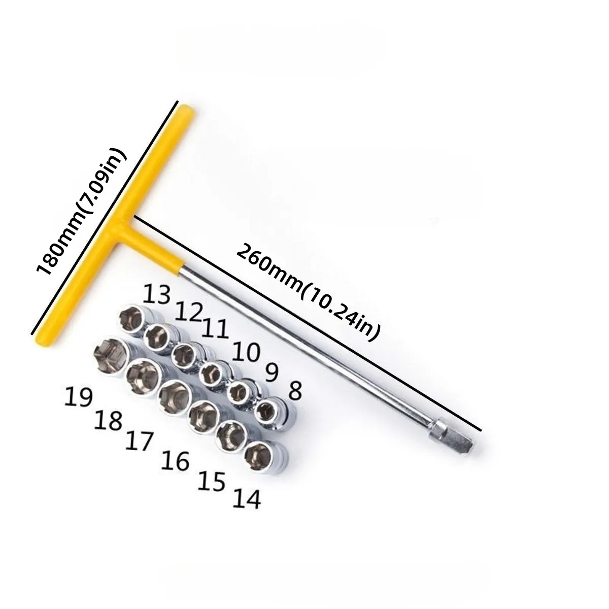 

Т-образный ключ Dafei, угловой ключ 1/2 дюйма, инструмент для ремонта автомобилей и мотоциклов, удлинительный ключ с коротким стержнем.