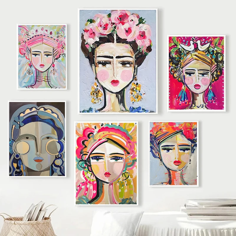 

Abstract Woman Impressionist Canvas Painting Posters and Prints Wall Art Pictures Cuadros for Room Home Decoration