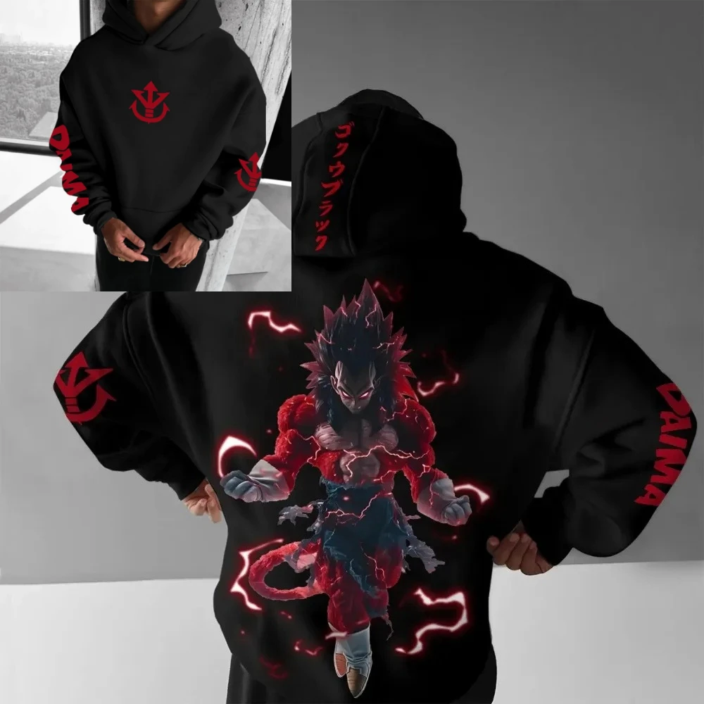 

2026 Dragon Ball Men's Hoodie Sweater Goku Super Saiyan 4 Japanese Anime Autumn Boys Children's Long Sleeve Parent-Child Wear