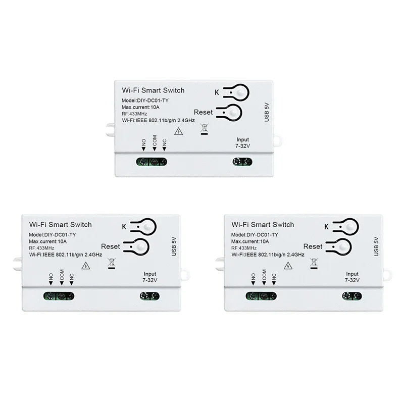 

A68Z 3X Tuya Wi-Fi Smart Switch DIY Таймер 1CH 7-32V USB 5V 2.4G Wi-Fi Smartlife Модуль домашней автоматизации для Alexa Google IFTT